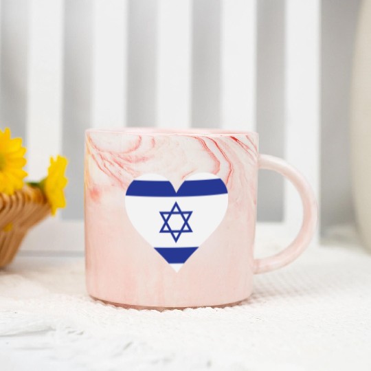 A Heart For Israel Marble Mugs