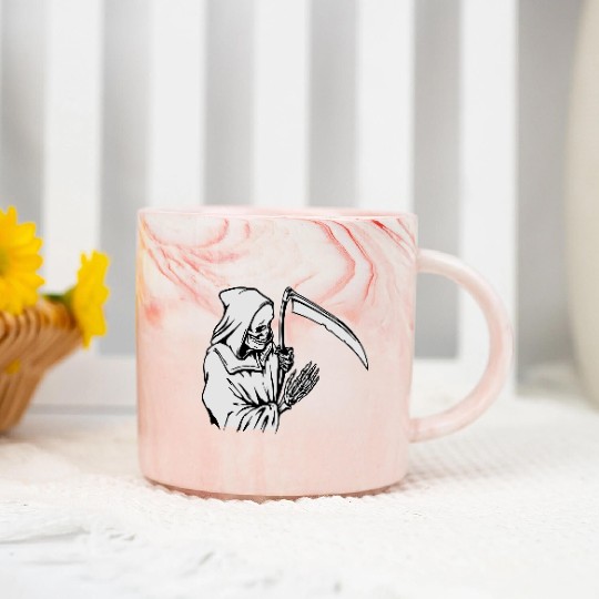 Grim Reaper Marble Mugs