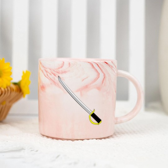 fencing fechten floret sword parry samurai1 Marble Mugs