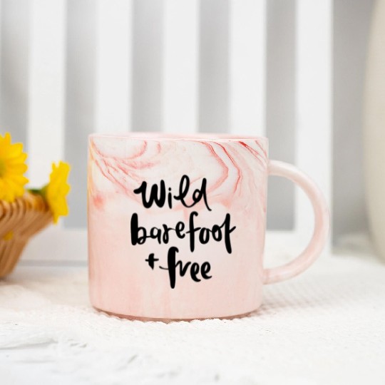wild barefoot and free Marble Mugs