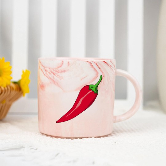 paprika chilli chili pepper citrus veggie gemuese Marble Mugs
