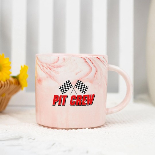 Pit Crew Racing Team Sports Racers Track Pit Stops Marble Mugs
