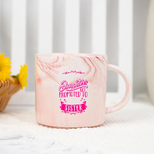 Best daughters get promoted to big Sister-Pregnant Marble Mugs