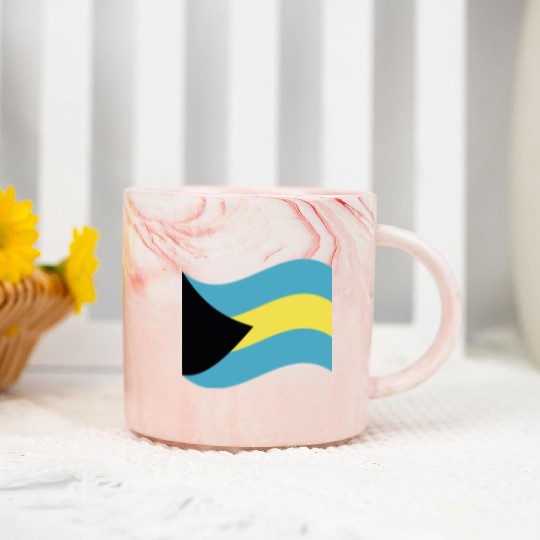 flag bahamas Marble Mugs