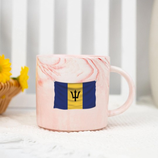 flag barbados Marble Mugs