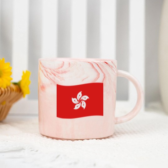 flag hong kong Marble Mugs