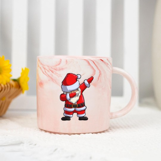Dabbing santa claus Marble Mugs
