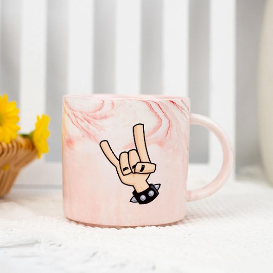 Devil Horns Marble Mugs