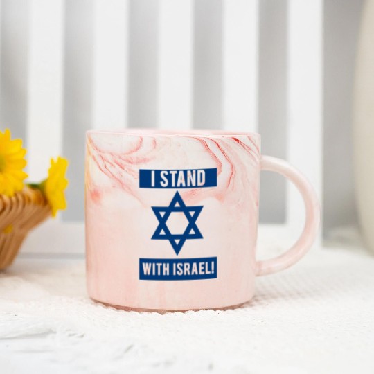 I Stand With Israel Marble Mugs