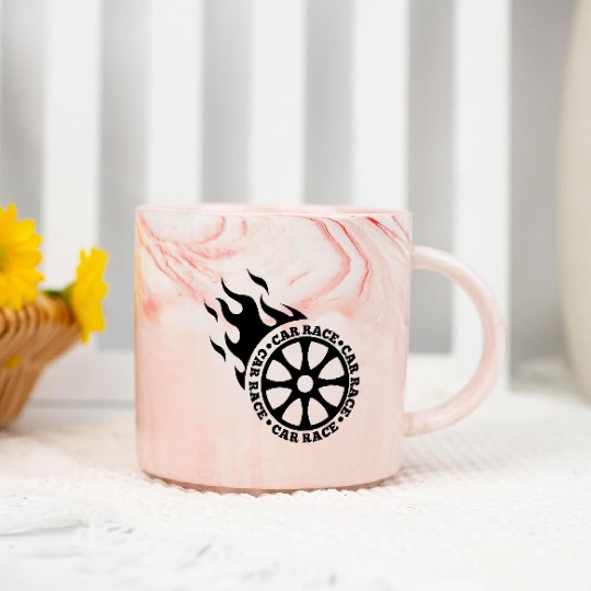 Car race logo Marble Mugs
