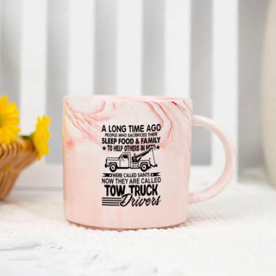 Tow Truck Drivers Marble Mugs