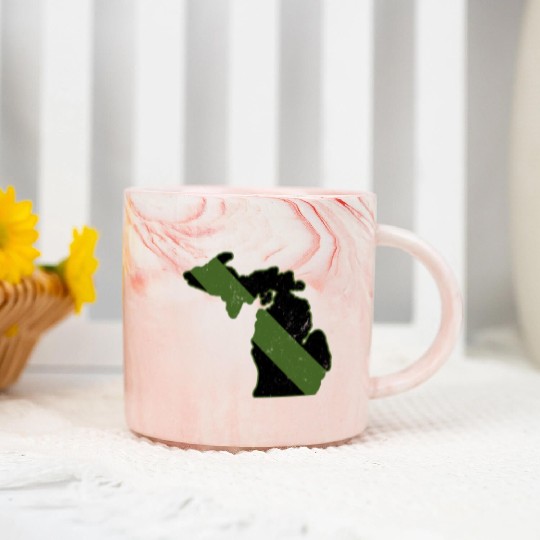 Game Warden CBP Michigan Border Patrol Park Ranger Marble Mugs