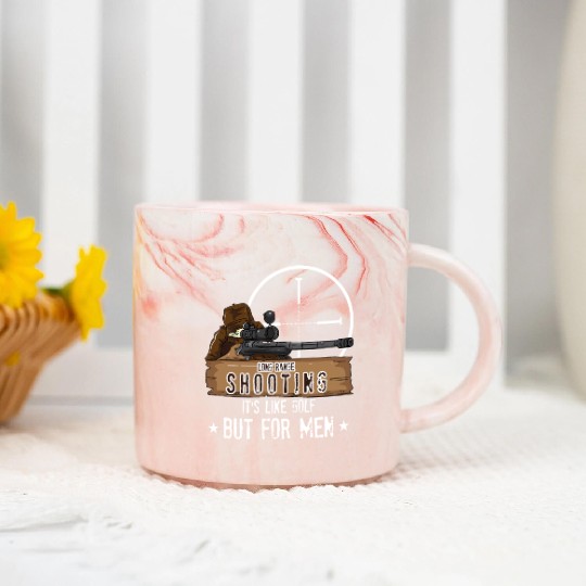 Long Range Shooting Gun Hunter Marble Mugs