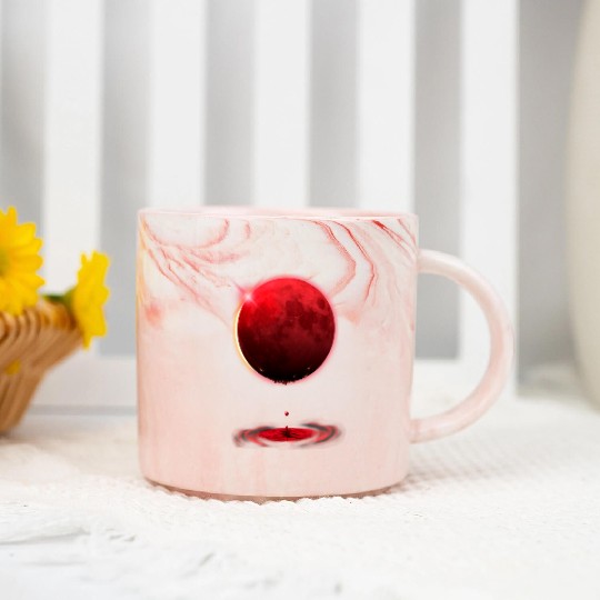 Vampire werewolf blood red moon eclipse Marble Mugs
