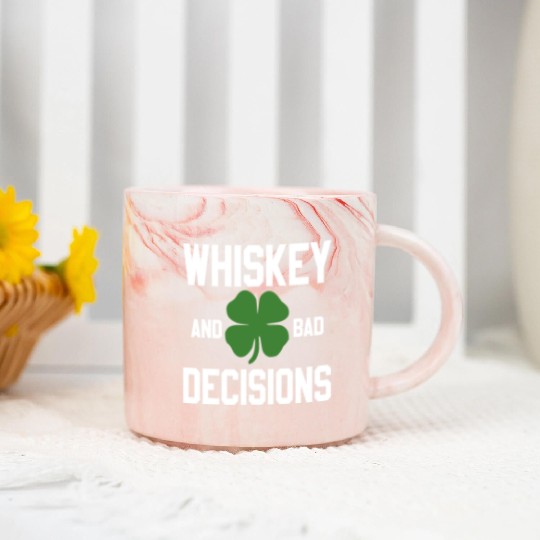 Ireland Whiskey St Patricks Day Marble Mugs
