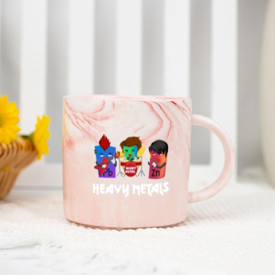 Funny Heavy Metals Chemistry Elements Rock Band Marble Mugs