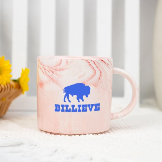 Bills Mafia BillieveShirt - Buffalo Football Marble Mugs