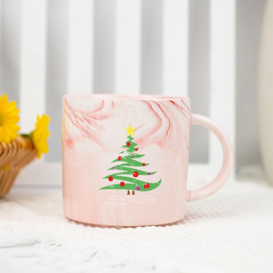 Christmas Tree gift winter kids grandparents Marble Mugs