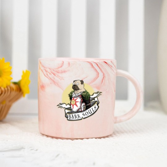 Bark Souls Marble Mugs - Pug Solaire - Dark Souls