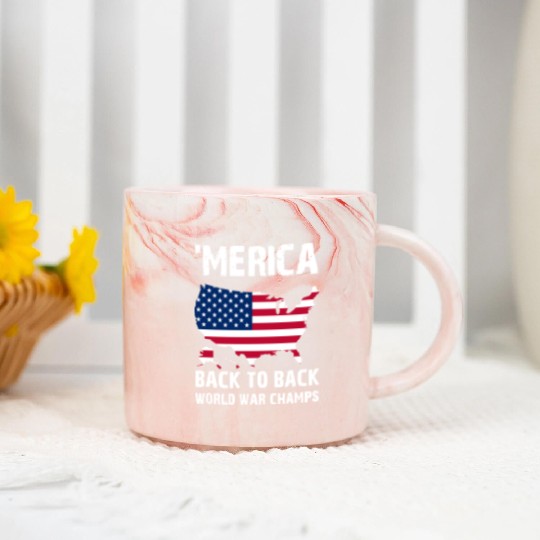 merica back to back soccer Marble Mugs