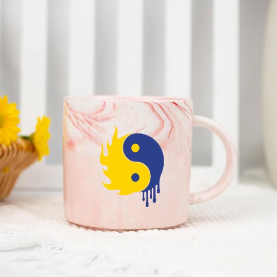 Ying Yang Marble Mugs