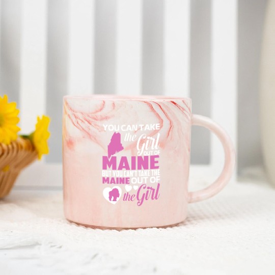 you can take the girl out of maine but you cant ta Marble Mugs