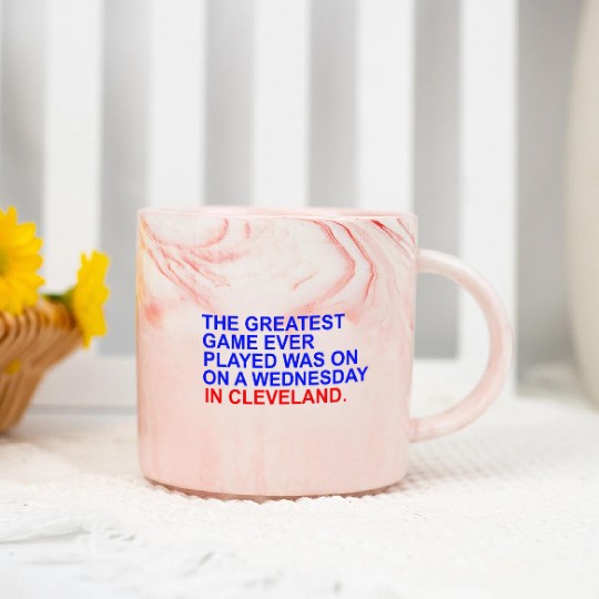 THE GREATEST GAME EVER PLAYED WAS ON A WEDNESDAY Marble Mugs