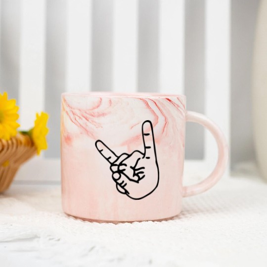 Heavy Metal Fork - Metal Sign Marble Mugs