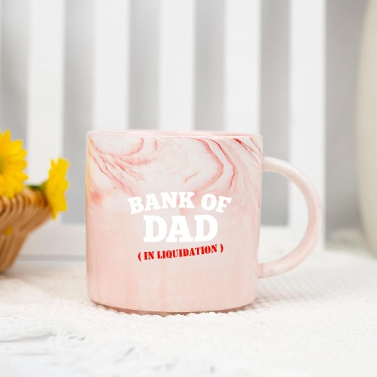 BANK OF DAD Marble Mugs