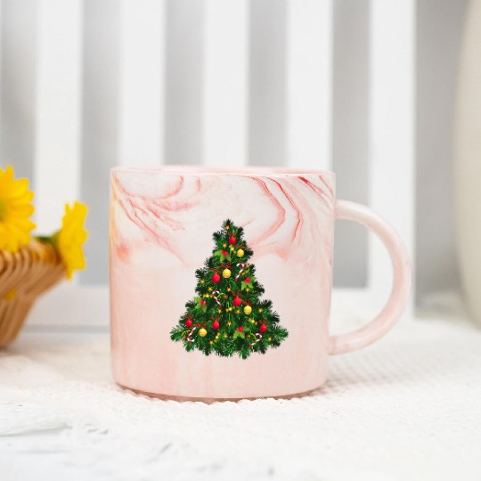 Image: Christmas tree Marble Mugs