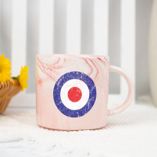 Royal Air Force World War II Spitfire Logo Retro Marble Mugs