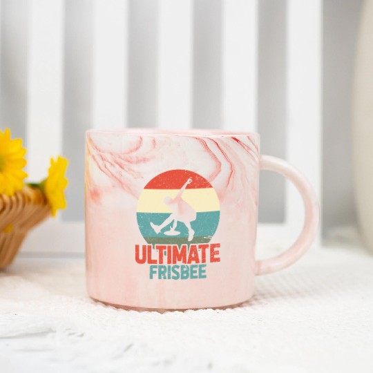 Ultimate Frisbee Retro Marble Mugs