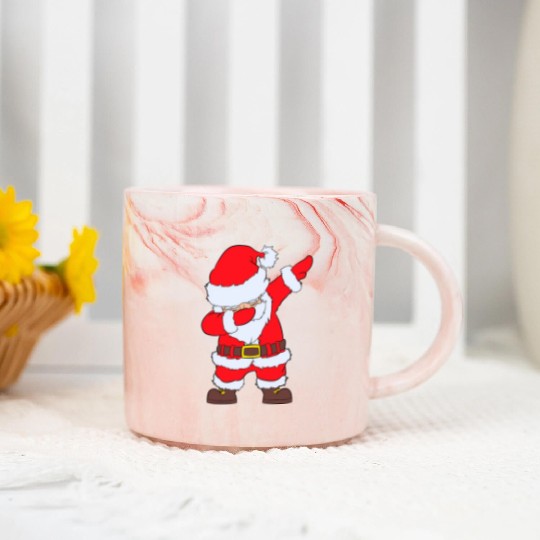 Dabbing Santa Marble Mugs Santa Claus Christmas Dab