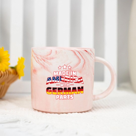 Made in America with German Parts Funny Germerican Marble Mugs