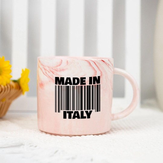 Italian Italy Italia Pride gift barcode made in Marble Mugs