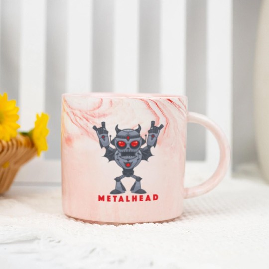 Heavy Metal Robot Marble Mugs