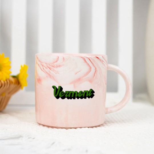 Green Vermont Marble Mugs