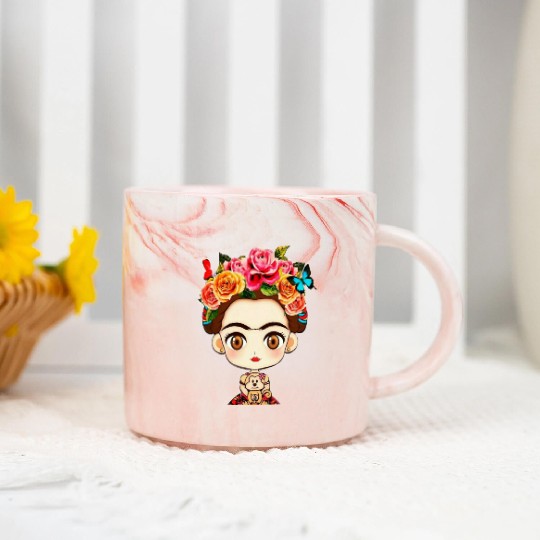 FRIDA KAHLO woman Marble Mugs