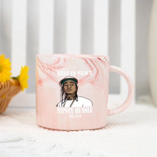 Nipsey Hussle Rest in Peace Marble Mugs