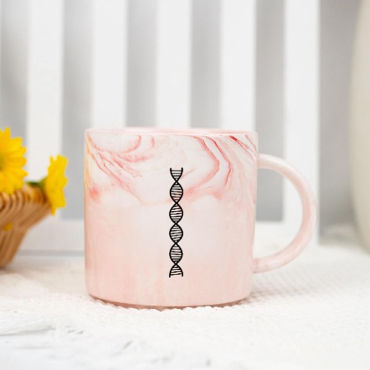 researcher dna science gene spiral laboratory biol Marble Mugs