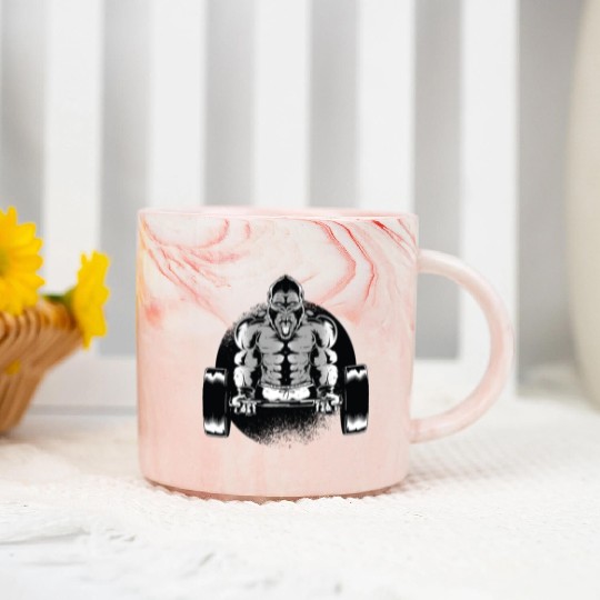 Gorilla Dumbell Marble Mugs
