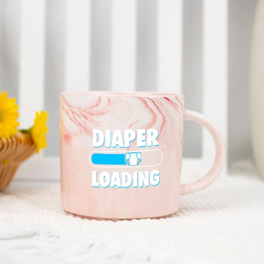 Funny Diaper Loading Design for Adults Kids ABDL Marble Mugs