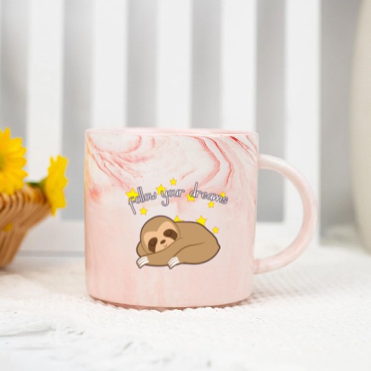 Sloth Animal Marble Mugs