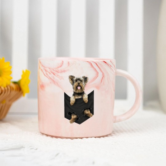 yorkshire terrier pocket mid classic dogs Marble Mugs