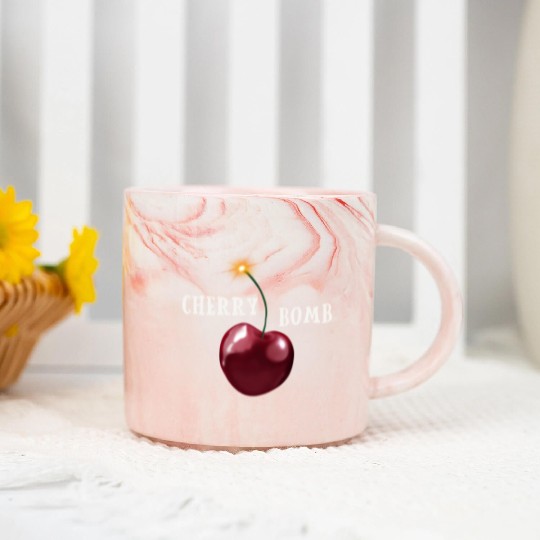 Cherry bomb big Marble Mugs