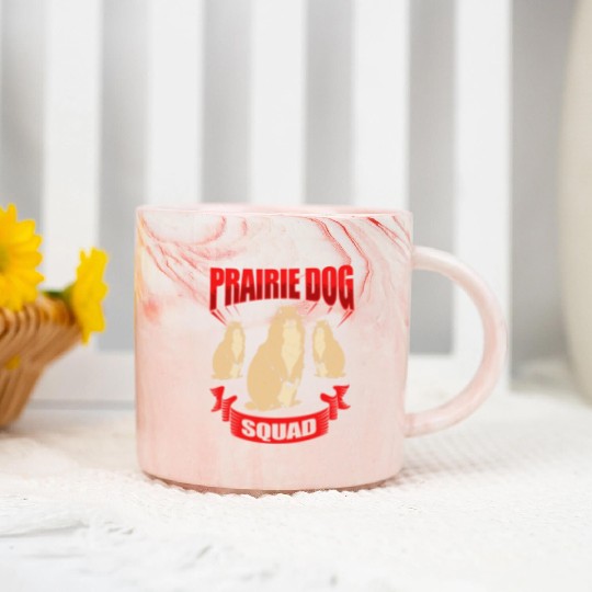 Prairie Dog Groundhog Squirrel Xerini Rodent Marble Mugs