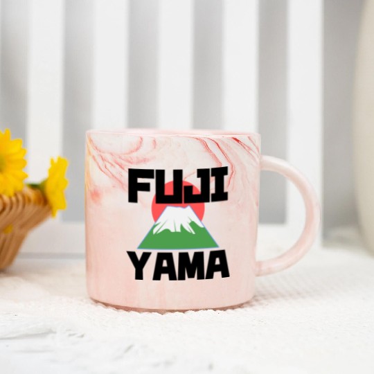 Mount Fuji Fujiyama Volcano Japan Marble Mugs