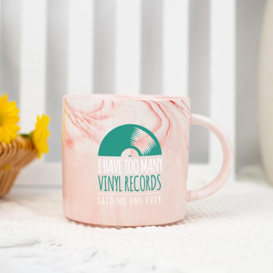 I Have Too Many Vinyl Records Music Retro DJ Gift Marble Mugs