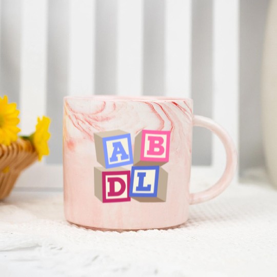 AB DL ageplay ABDL adult baby diaper baby Marble Mugs