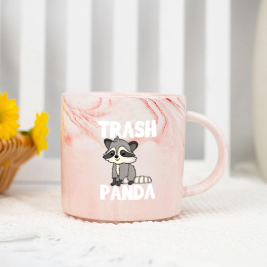 Raccoon Trash Panda Funny Cute Quote Animal Gift Marble Mugs
